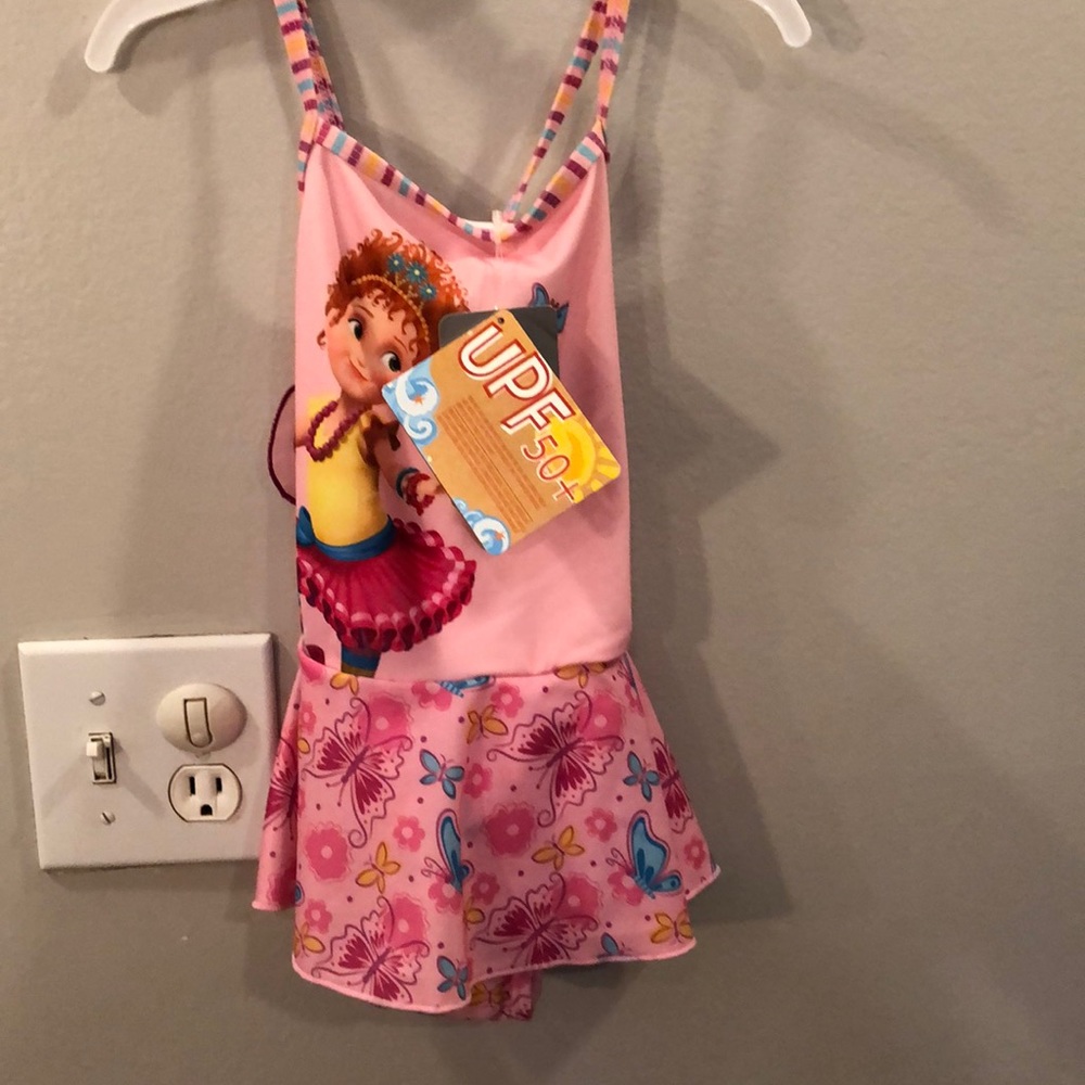 Fancy Nancy pink bathing suit